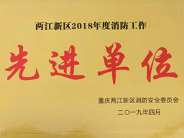 两江新区2018年度消防工作先进单位